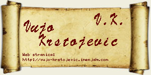 Vujo Krstojević vizit kartica